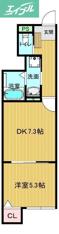 NATURAL PLAN(1DK/1階)の間取り写真