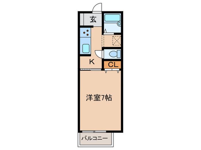 PASTORAL YOU III(1K/1階)の間取り写真