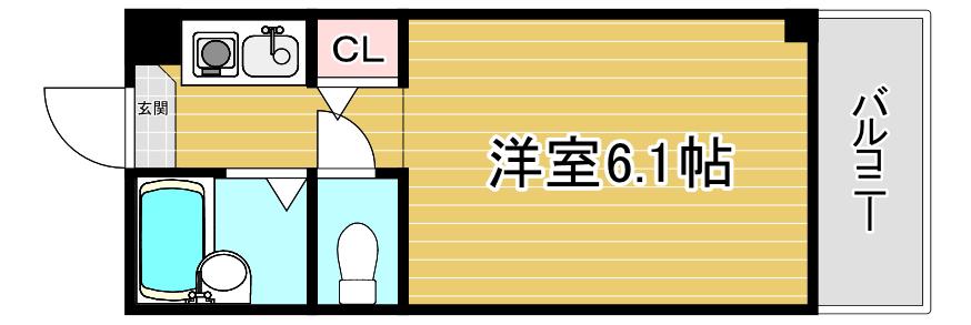 ロケット マンション(1K/5階)の間取り写真
