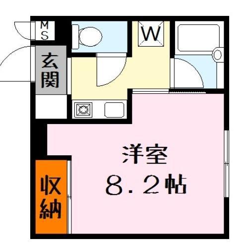 クッキィーセタ(1K/3階)の間取り写真