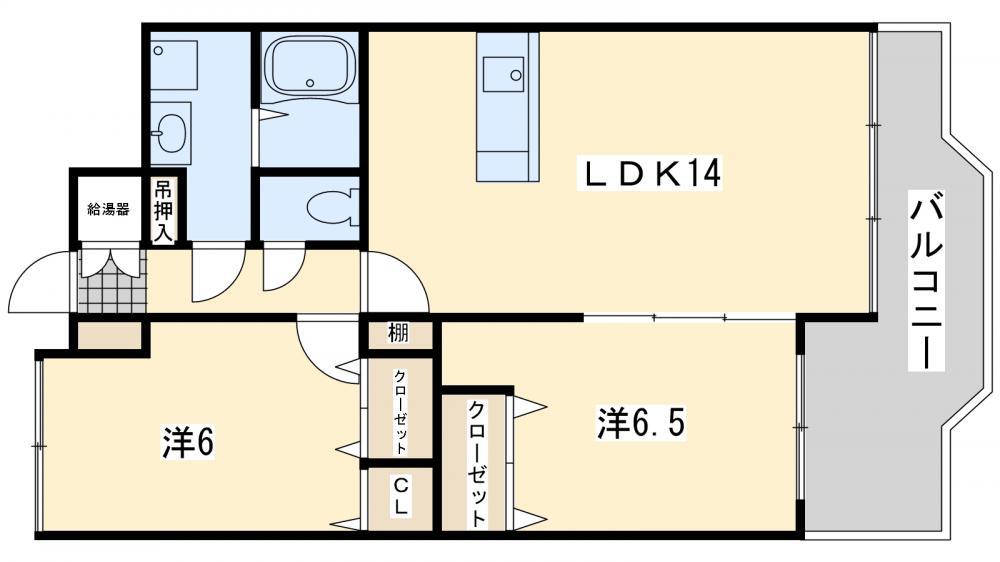 ERURISUTON KATO(2LDK/4階)の間取り写真