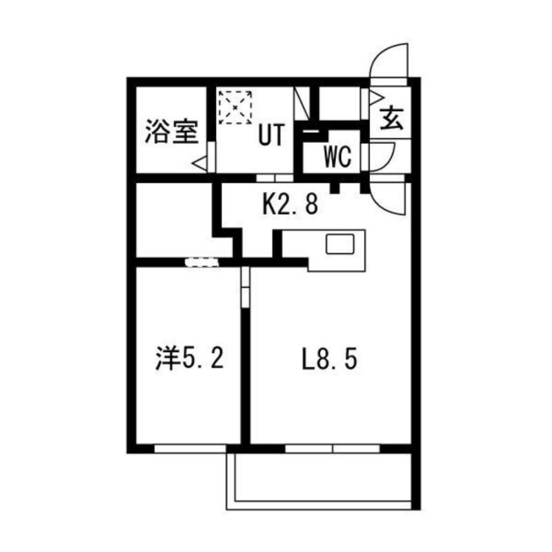 LEJONS GARDEN(1LDK/2階)の間取り写真