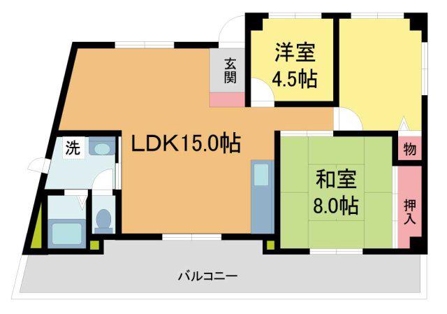 第三七耀マンション(3LDK/5階)の間取り写真