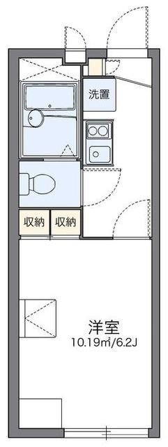 レオパレス風の丘(1K/1階)の間取り写真