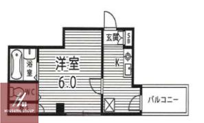 第1クリスタル新大阪(1K/4階)の間取り写真