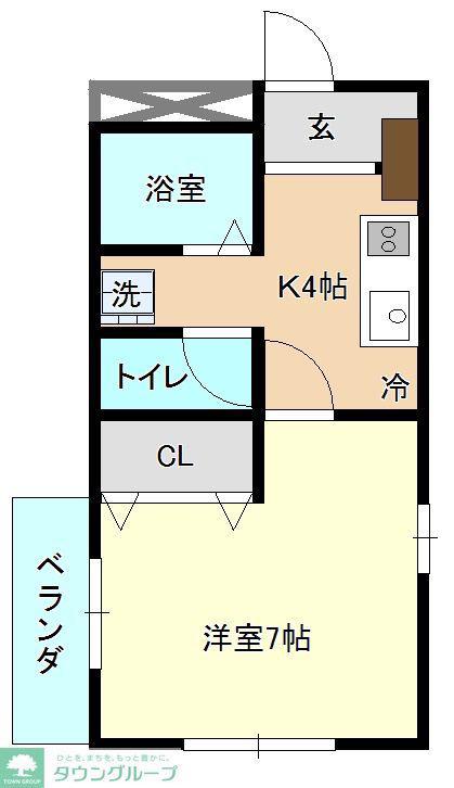 メゾン アンソレイユ(1K/3階)の間取り写真