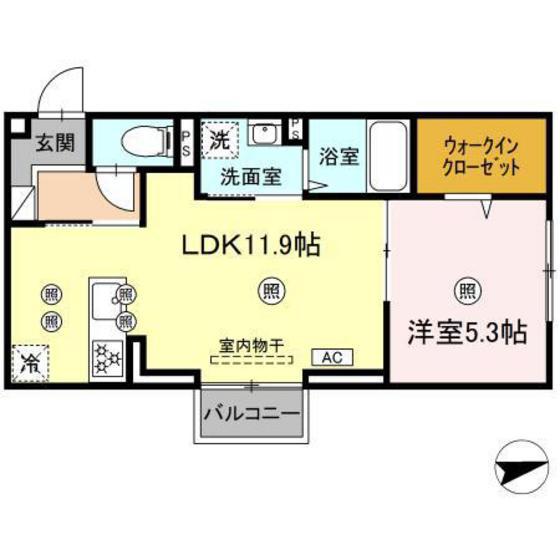 アート・アーリン(1LDK/1階)の間取り写真