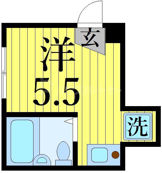 シャンテ日暮里(ワンルーム/1階)の間取り写真