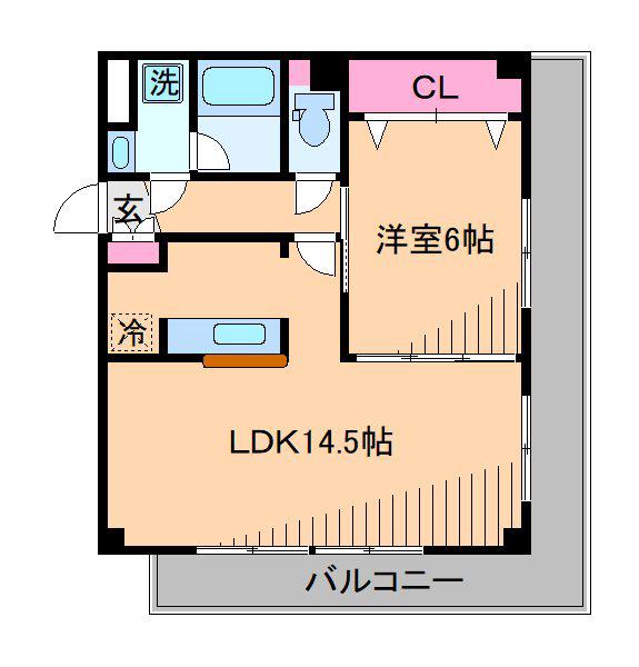 ABIES日吉(1LDK/1階)の間取り写真