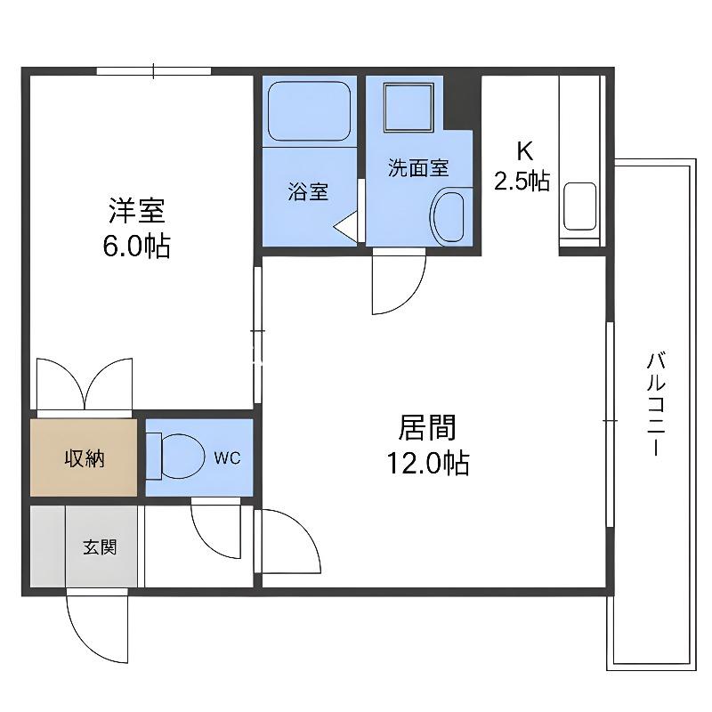 クレアール23(1LDK/2階)の間取り写真