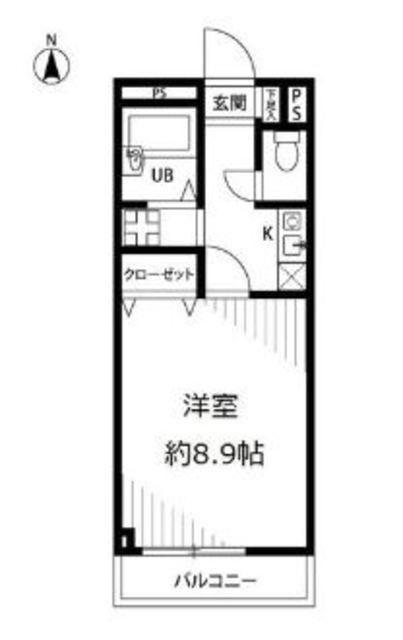 アンプルールフェールクレアシオ(1K/3階)の間取り写真