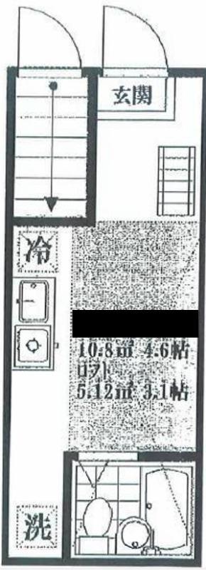 インベスト羽田III(ワンルーム/1階)の間取り写真