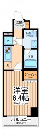セジョリ横浜鶴見Ⅱ(1K/9階)の間取り写真