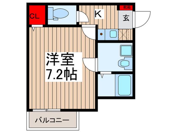 STORY(1K/2階)の間取り写真