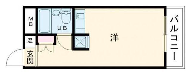 シャンソニエパレス(ワンルーム/3階)の間取り写真