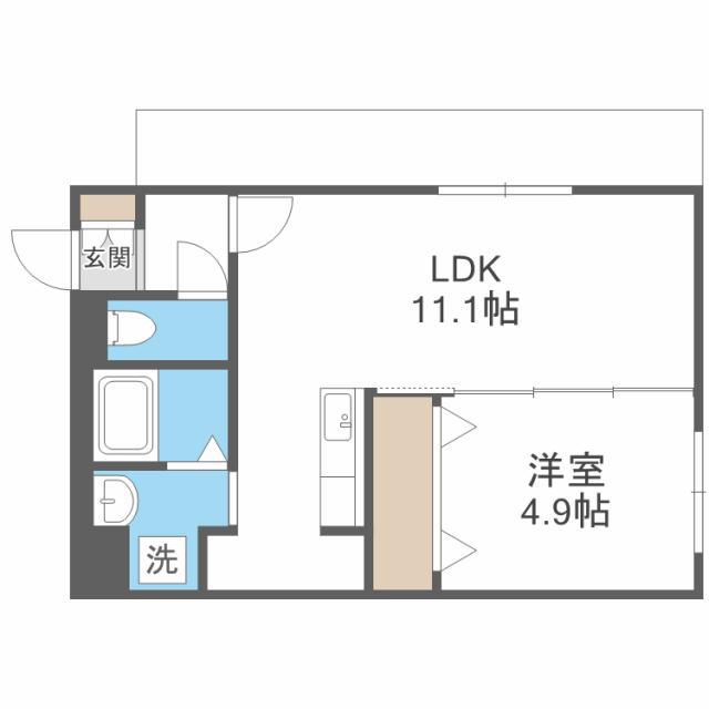 CASA RAVIN カサラビン(1LDK/2階)の間取り写真