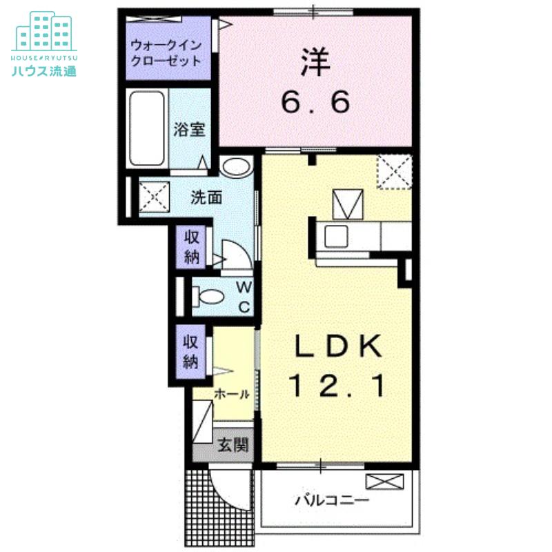CLEMENT 樹VI(1LDK/1階)の間取り写真