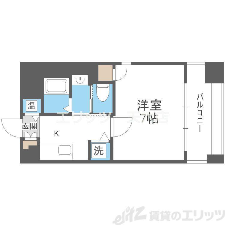 ISM中之島レジデンス(1K/5階)の間取り写真