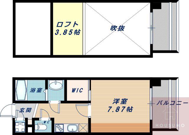 フォレステージュ江坂公園(1K/12階)の間取り写真