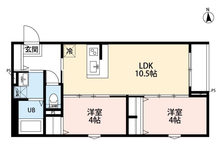RH 西台(2LDK/3階)の間取り写真