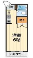 ラフォルテ生田(1K/2階)の間取り写真