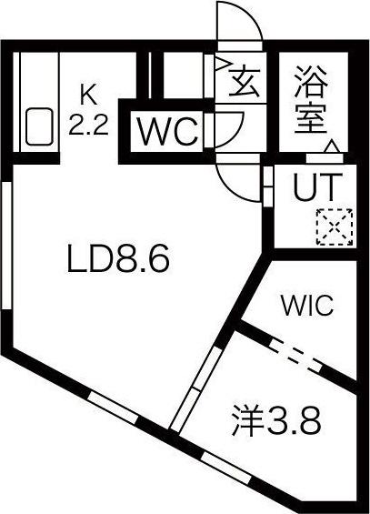 PROGRESS澄川(1LDK/3階)の間取り写真