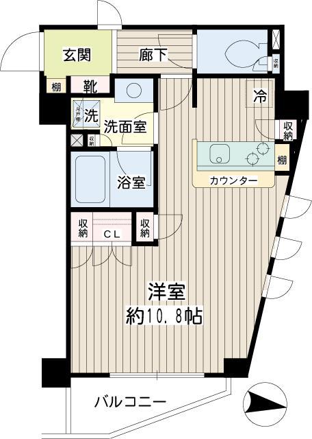 メゾン プレール ムサシコスギ(ワンルーム/3階)の間取り写真