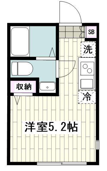 GATELAGOON矢部町(ワンルーム/1階)の間取り写真