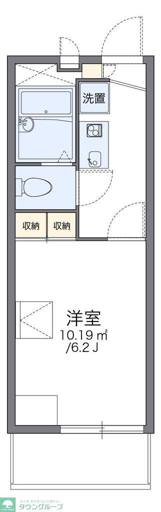 レオパレス横浜北(1K/1階)の間取り写真
