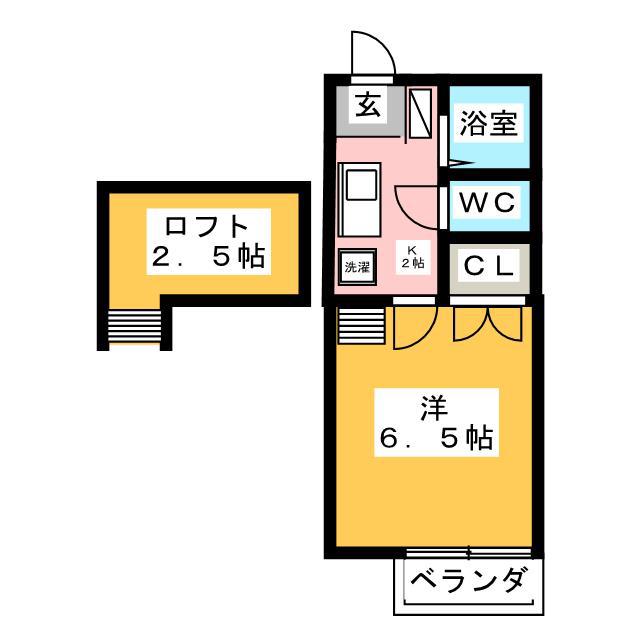 パルテネールYOU(1K/1階)の間取り写真