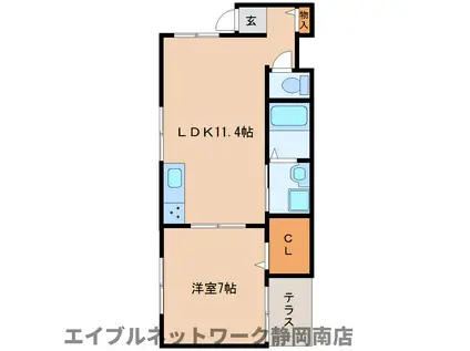 NONNA PINO(1LDK/1階)の間取り写真