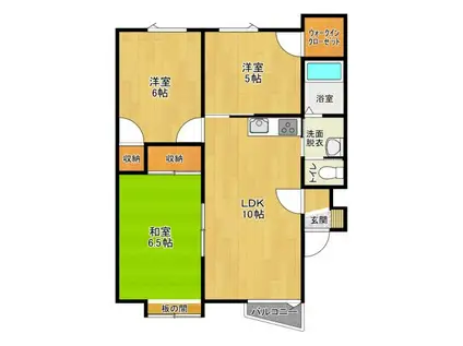 グリーンパークつつみ7(3LDK/3階)の間取り写真