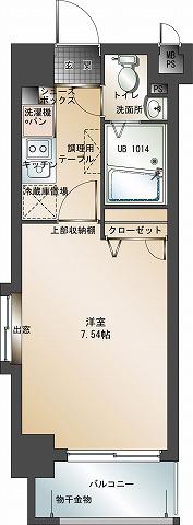 エンクレスト六本松(1K/7階)の間取り写真