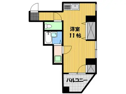 サン・アークビル(ワンルーム/3階)の間取り写真