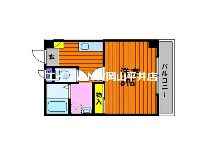 パークサイド新保(1K/2階)の間取り写真