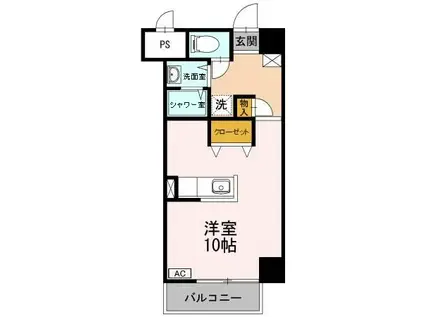 メセナ西条(ワンルーム/5階)の間取り写真