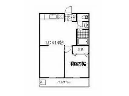 第3ヤマモトビル(1LDK/1階)の間取り写真