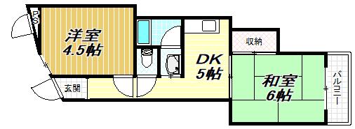 広光ハイツ(2DK/3階)の間取り写真