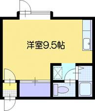 ベルノール文京台(ワンルーム/1階)の間取り写真