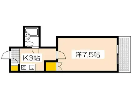 レジデンス庚午ヒライ(1K/4階)の間取り写真