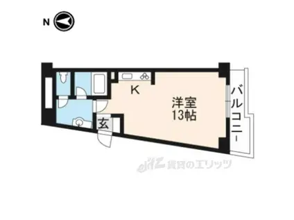 山科ハイツ(ワンルーム/5階)の間取り写真