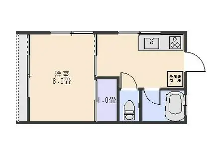 エルハイツ谷山(1K/2階)の間取り写真