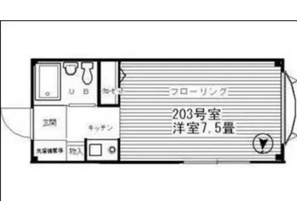 プレリュード狛江(1K/1階)の間取り写真