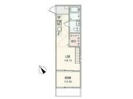 アザーレ・ディオン六会日大前(1LDK/1階)の間取り写真