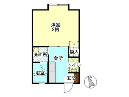 JR羽越本線 酒田駅 徒歩26分 2階建 築25年(1K/2階)の間取り写真