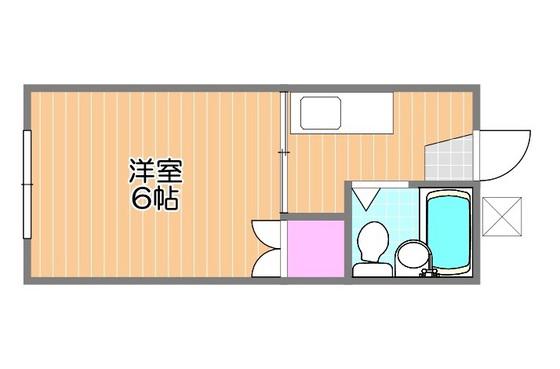 コーポラス M(1K/1階)の間取り写真