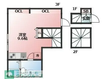 エマージテラス練馬光が丘(ワンルーム/3階)の間取り写真