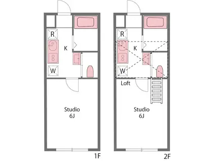 CLAIUS(1K/2階)の間取り写真