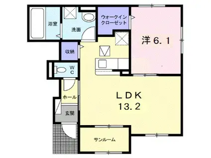 ラバン・ドールプラス(1LDK/1階)の間取り写真