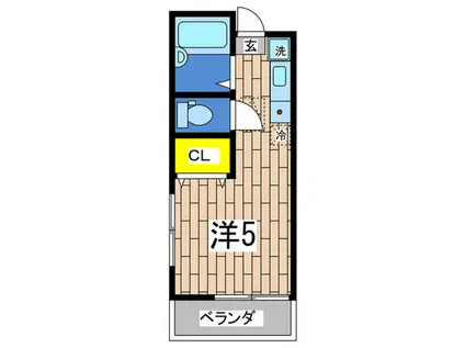 サザンウィンズ横濱(ワンルーム/1階)の間取り写真